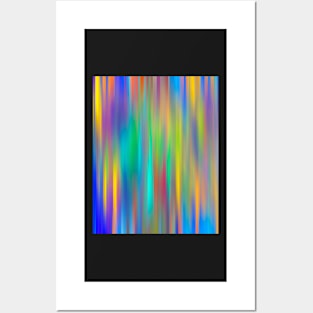 Rainbow Stripes abstract art Posters and Art